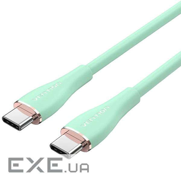 Кабель USB 2.0 Type-C M-M, 1.5м 100W (20V/5A) Light Green Silicone Vention (TAWGG)