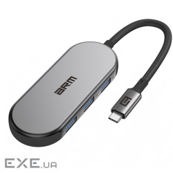 Концентратор Armorstandart USB-C to HDMI 4K, PD, 3USB, SD, microSD Grey (ARM69366)