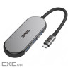 Концентратор Armorstandart USB-C to HDMI 4K, PD, 3USB, SD, microSD Grey (ARM69366)