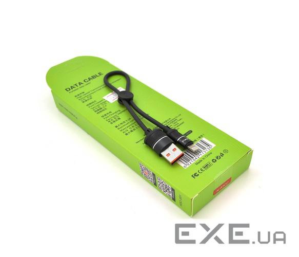 Дата кабель USB 2.0 AM to Lightning 0.25m 5A Black iKAKU (KSC-351-L)