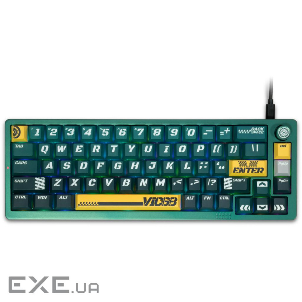 Клавіатура Thunderobot VIC68 TTC Ultra RGB King Magnetic Switch USB UA Parrot Green (6932066320188)