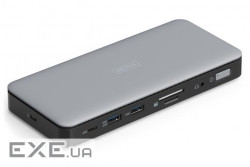 Док-станція DIGITUS USB-C > 2xHDMI/DP/2xUSB-A/USB-C/SD/MicroSD/RJ54/DC/Audio (DA-70917)