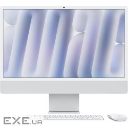 Комп"ютер Apple 24" iMac Retina 4.5K / Apple M4 (10-c/CPU, 10-c/GPU), 16, 512, Silver, M (MWUV3UA/A)