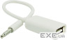 Перехідник аудіо USB для iPod Shuffle Jack 3.5mm M 4 pin -> USB AF, білий (S0482)