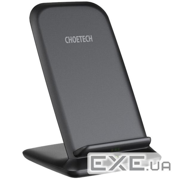 Зарядний пристрій Choetech 15W Fast Wireless Charging Stand 2coils black (T555-F-BK)