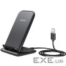 Зарядний пристрій Choetech 15W Fast Wireless Charging Stand 2coils black (T555-F-BK)