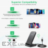 Зарядний пристрій Choetech 15W Fast Wireless Charging Stand 2coils black (T555-F-BK)