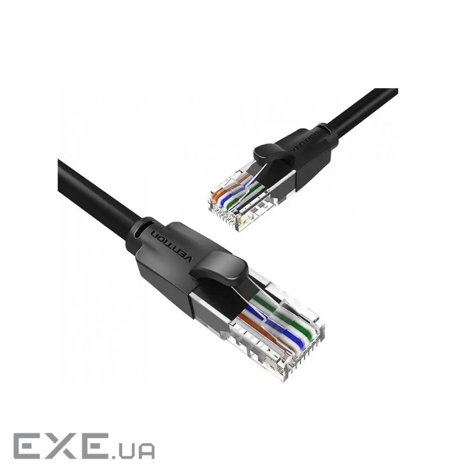 Патч-корд 0.5м, UTP cat 6 RJ-45 black Vention (IBEBD)