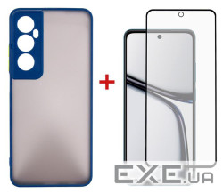 Чохол до мобільного телефона Dengos Realme C65 + Glass Blue (DG-KM-94)