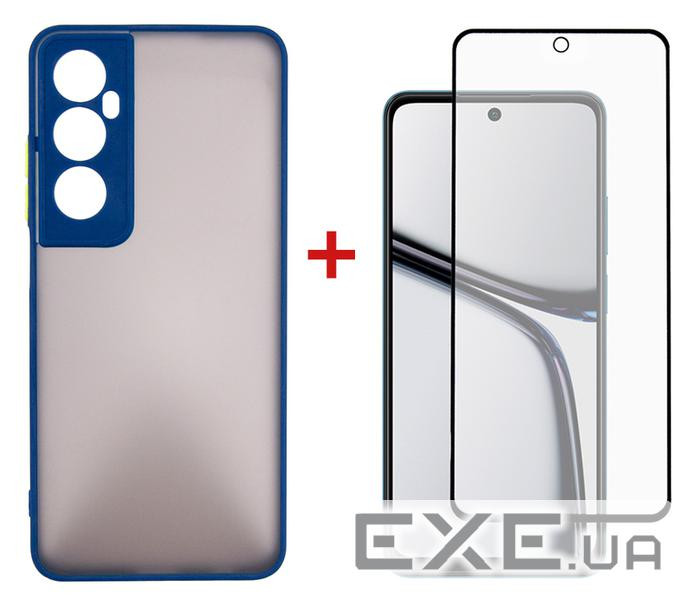 Чохол до мобільного телефона Dengos Realme C65 + Glass Blue (DG-KM-94)