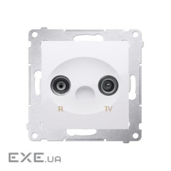 Розетка Premium TV+R одиночная 1dB, белая (DAK.01/11)