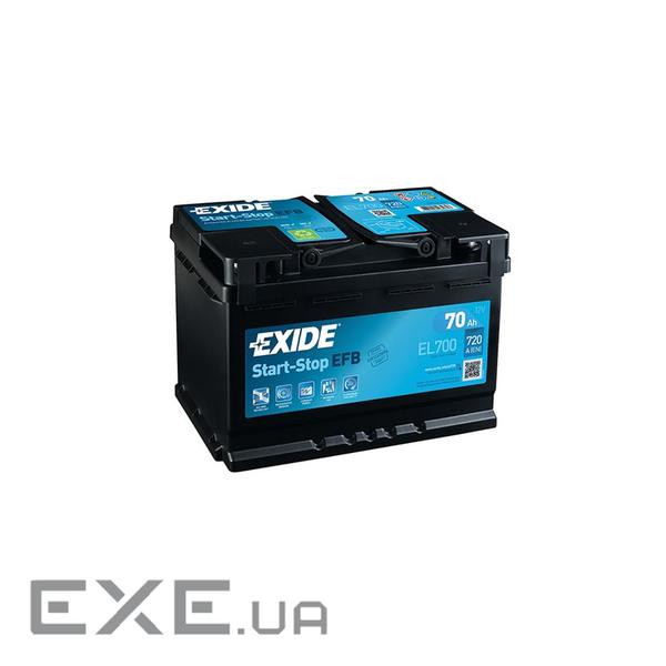 Акумулятор автомобільний EXIDE 70A (EL700)
