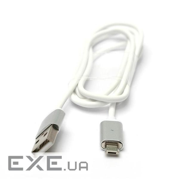 Кабель PowerPlant USB2.0 AM to MicroUSB, 1м, White (DV00DV4060)