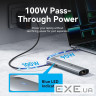 Док-станція USB3.2 Type-C --> HDMI/USB3.0/USB2.0/RJ45/SD/TF/PD 100W Hub 8-in-1 Vention (TGUHB)
