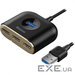 USB хаб BASEUS Square Round 4-in-1 1m Black 4-port (CAHUB-AY01)