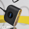 USB хаб BASEUS Square Round 4-in-1 1m Black 4-port (CAHUB-AY01)