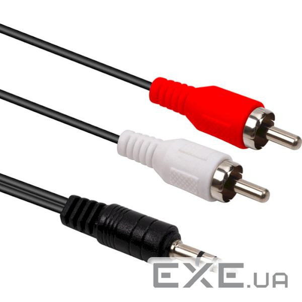 Кабель CABLETIME mini-jack 3.5мм - 2RCA 2.5м Black (CA914326)