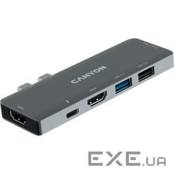 Порт-реплікатор Canyon 1*Type C PD100W+2*HDMI+1*USB3.0+1*USB2.0+1*SD+1*TF (CNS-TDS05B)