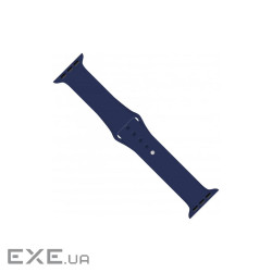 Ремінець до смарт-годинника Intaleo Silicone для Apple Watch 38/40 mm dark blue (1283126494345)