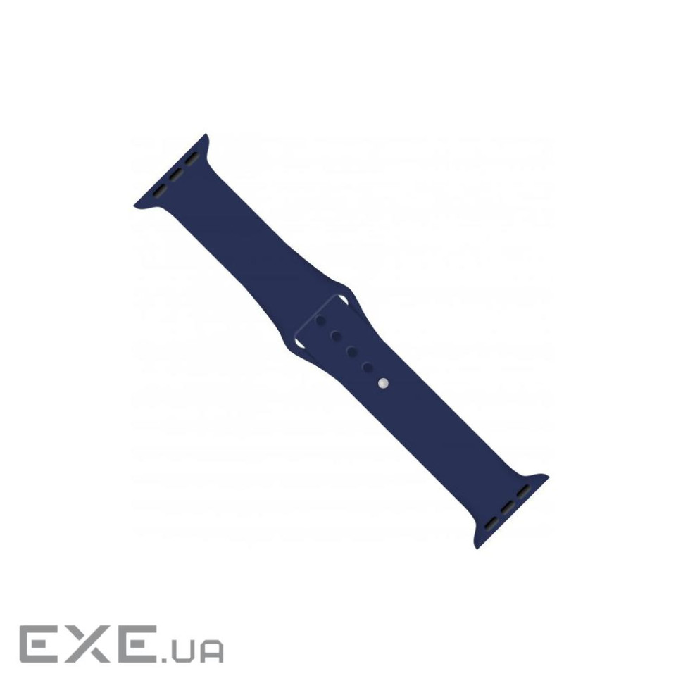 Ремінець до смарт-годинника Intaleo Silicone для Apple Watch 38/40 mm dark blue (1283126494345)