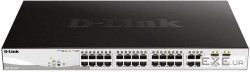 D-Link Switch DGS-1210-24P 24xGBit/4xSFP 19" Mana.