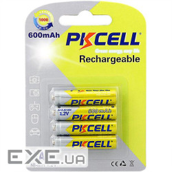 Акумулятор PKCELL Pre-charged Rechargeable AAA 600mAh 4шт/уп (AAA600-4B)