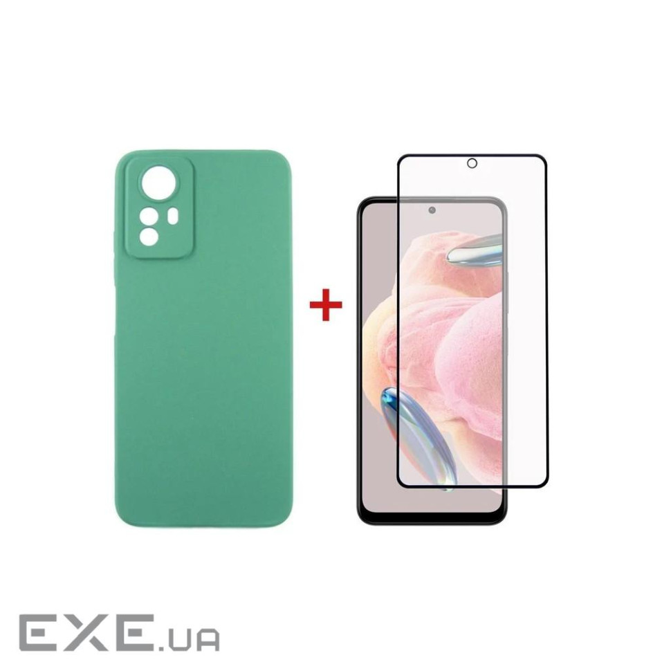 Чохол до мобільного телефона Dengos Kit for Xiaomi Redmi Note 12s case + glass (Mint) (DG-KM-46)