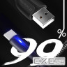 Дата кабель USB 2.0 AM to USB-C 1.0m led black ColorWay (CW-CBUC034-BK)