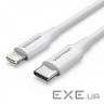 Дата кабель USB-C to Lightning 1.0m 3A white Vention (LAKWF)