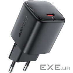 Зарядний пристрій 1xUSB-C 45W Gan A119 Fast Charger black Acefast (6974316285007)