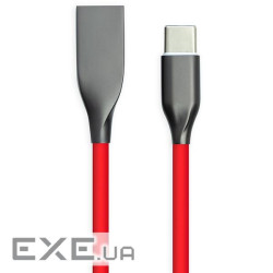 Дата кабель USB 2.0 AM to USB-C 2.0m red PowerPlant (CA911394)
