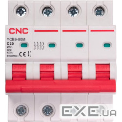 Модульний автоматичний вимикач CNC YCB9-80M 4P C20 6ka (NV821600)