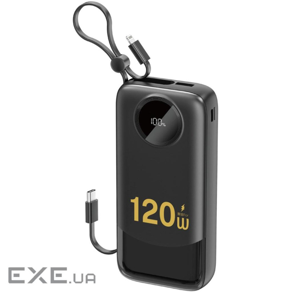 УМБ Dudao 20000mAh K13 Pro 22,5W PD,QC USB-A,USB-C In/Out,with built-in USB-C/Lightn (6977196680276)