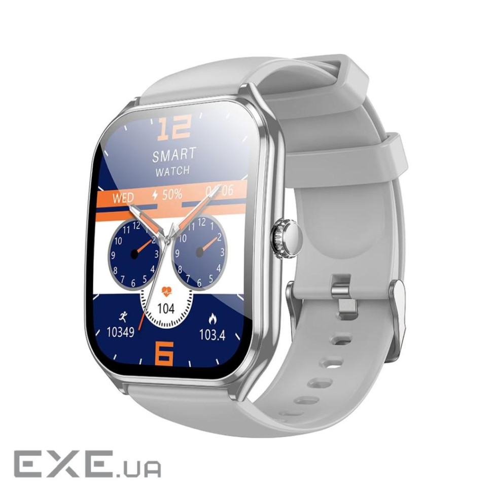 Смарт-годинник HOCO Y28 AMOLED Smart sports watch (call version) Silver (6942007648486)