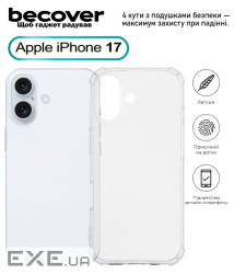 Чeхол-накладка BeCover Anti-Shock для Apple iPhone 17 Clear (713793)
