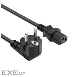 Кабель живлення від мережі PC-186, Black, 1.8 м, ColorWay, CEE 7/7 - IEC C13, 3x0.75 (CW-CBP082-BK)