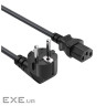 Кабель живлення від мережі PC-186, Black, 1.8 м, ColorWay, CEE 7/7 - IEC C13, 3x0.75 (CW-CBP082-BK)