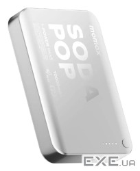 Портативний зарядний пристрій WRL 10000MAH SILVER IP166S MOMAX