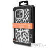 Чехол Kajsa Leopard Pattern with Magnetic Ring iPhone 16 Pro Max gray (65332 gray)