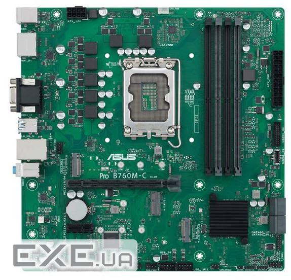 ASUS PRO B760M-C-CSM S1700/DDR5/2xDP-HDMI-VGA/24-7/µATX Optional: 2x COM, 1x LPT (90MB1DX0-M1EAYC)