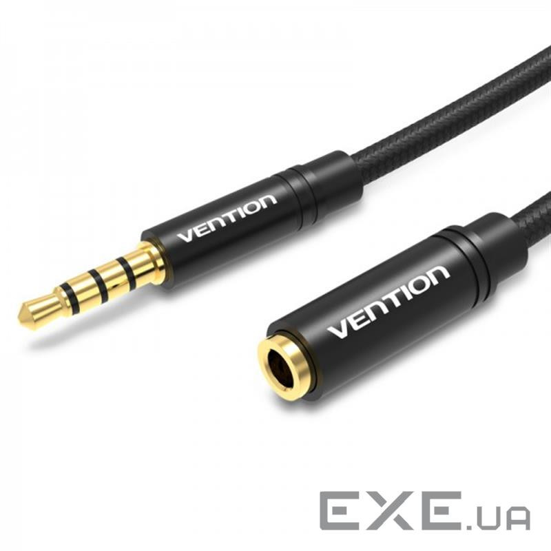 Кабель-удлинитель Vention 3.5 мм - 3.5 мм (F/M), 1 м, Black (BHCLF)