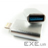Перехідник OTG USB 2.0 AF to Lightning grey Dengos (ADP-016)