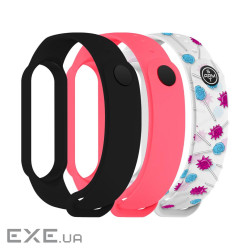 Ремінець до фітнес браслета Armorstandart комплект 3шт Xiaomi Mi Band 7/6/5 RM Candy (ARM77049)