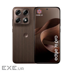 Мобільний телефон Motorola Edge 70 Pro 8/256GB Chicory Coffee (Wood) (PBC20086RS)