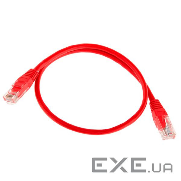 Патч-корд литий RITAR, UTP, RJ45, Cat.5e, 0,25m, червоний, Cu (мідь ) (04263)