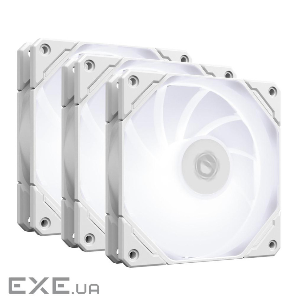 Вентилятор ID-Cooling TF-12025-Pro SW Trio White, 120x120x25мм, 4-pin, белый