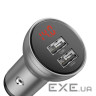 Зарядний пристрій Baseus Digital Display Dual USB 4.8A 24W silver (CCBX-0S)