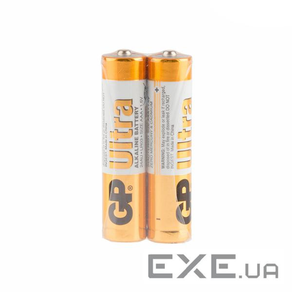 Батарейки AAA, GP Ultra, лужні, 2 шт , 1.5V, Shrink (GP24AUEBC-2S2)
