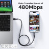 Кабель UGREEN L509 Uno USB-C to USB-C PD Fast Charging Cable 5A Max 1m (35501)