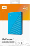 Портативний жорсткий диск WD My Passport 4TB USB3.2 Blue (WDBPKJ0040BBL-WESN)
